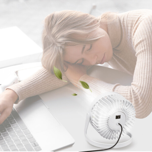 LogiLink USB-Schreibtisch-Ventilator, 30 dB, weiß