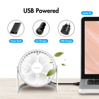 LogiLink USB-Schreibtisch-Ventilator, 30 dB, weiß