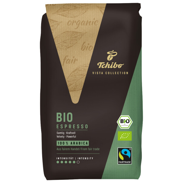 Tchibo Kaffee "Vista Bio Espresso", ganze Bohne