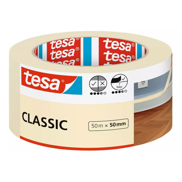 tesa Maler Krepp Classic Abdeckband, 19 mm x 50 m