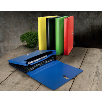 LEITZ Fächermappe Recycle, A4, PP, 6 Fächer, blau