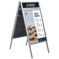 EUROPEL Plakatständer mit Topschild, wasserfest, A1,...