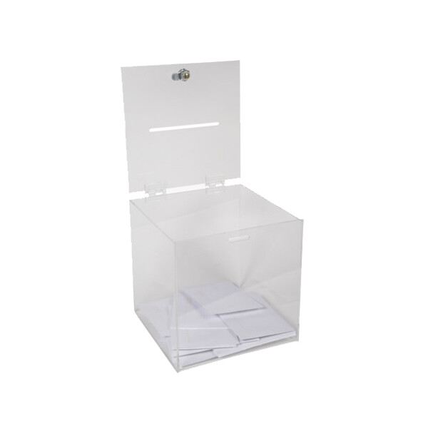 EXACOMPTA Aktionsbox, aus Acryl, abschließbar, glasklar