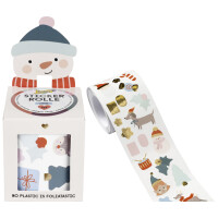 folia Weihnachts-Sticker WINTER, auf Rolle, 4 m