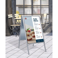 EUROPEL Plakatständer, wasserfest, B1, silber