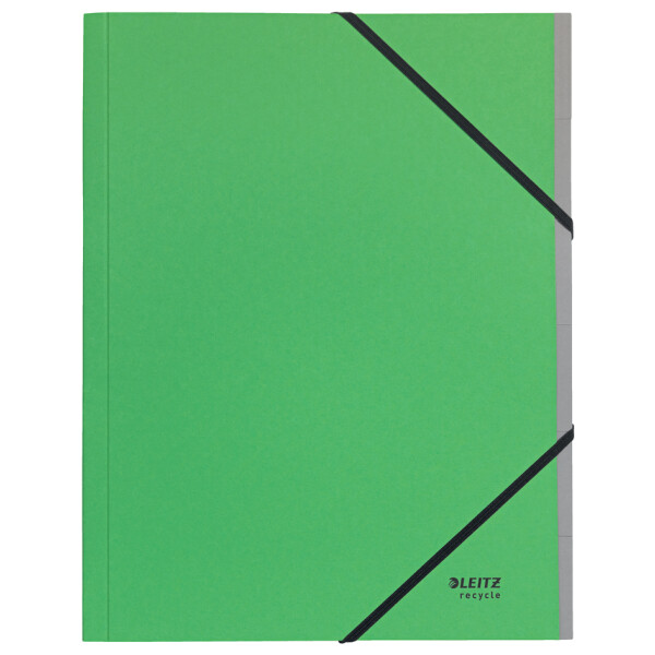 LEITZ Ordnungsmappe Recycle, DIN A4, Karton, 6 Fächer, blau