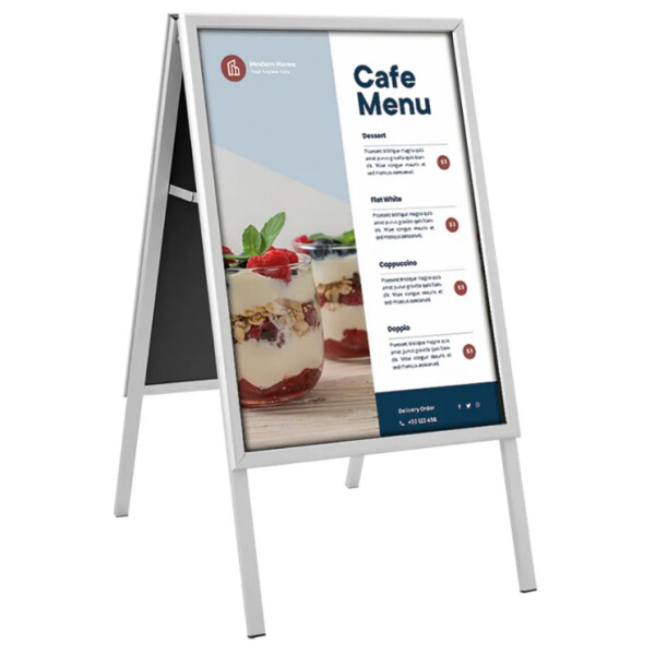 EUROPEL Plakatständer CLASSIC, B1, silber