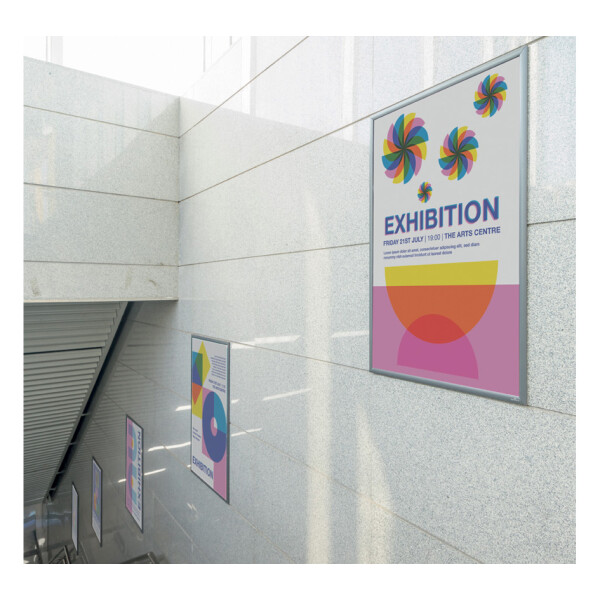 DURABLE Plakatrahmen, DIN A4, 25 mm Profil, Aluminium