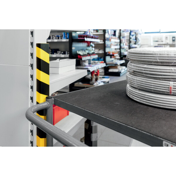 DURABLE Flächenschutzprofil S20, Länge: 1 m, schwarz gelb