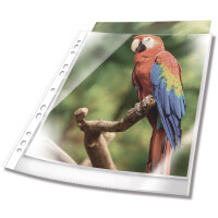 DURABLE Prospekthülle PREMIUM, DIN A4, PP, Rand rot