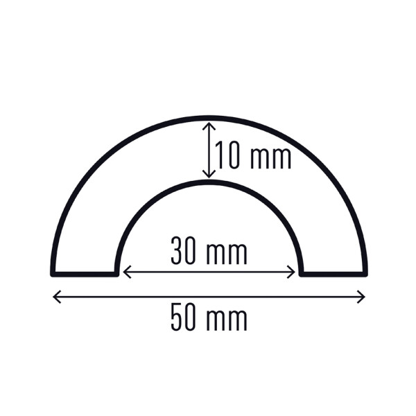 DURABLE Rohrschutzprofil P30, L&auml;nge: 1 m, schwarz gelb
