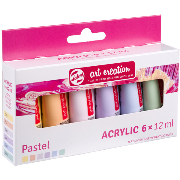 ROYAL TALENS Acrylfarbe Art Creation Pastel Set, 6 x 12 ml