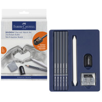FABER-CASTELL Zeichenset GOLDFABER CHARCOAL, 8-teilig
