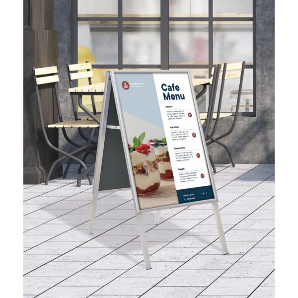 EUROPEL Plakatständer CLASSIC, A1, silber