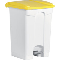 helit Tret-Abfalleimer "the step", 45 Liter, weiß rot