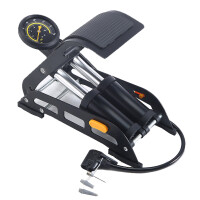 IWH Fußluftpumpe Doppelzylinder, schwarz