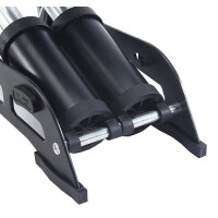 IWH Fußluftpumpe Doppelzylinder, schwarz