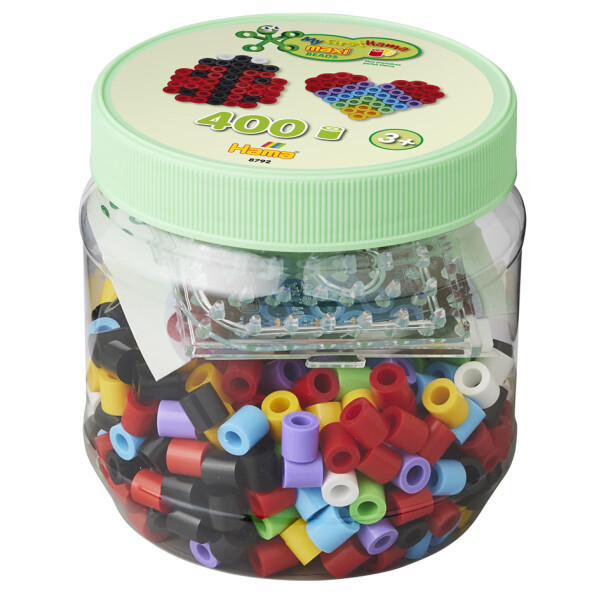 Hama B&uuml;gelperlen maxi, in Kunststoffdose, gr&uuml;ner Deckel