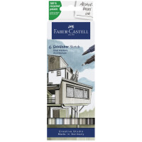 FABER-CASTELL Sketch Marker GOLDFABER, 6er Etui Architektur