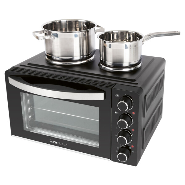 CLATRONIC Kleinküche KK 3786, mit 2 Kochplatten, schwarz