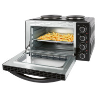 CLATRONIC Kleinküche KK 3786, mit 2 Kochplatten, schwarz