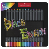 FABER-CASTELL Dreikant-Buntstifte Black Edition, 100er Etui