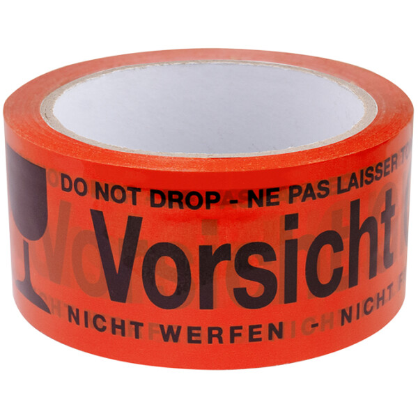 LogiLink Signalklebeband "Vorsicht Glas"!, rot, aus PP