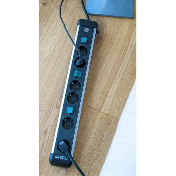 brennenstuhl Steckdosenleiste Premium-Alu-Line, 6-fach