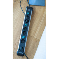 brennenstuhl Steckdosenleiste Premium-Alu-Line, 6-fach