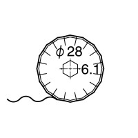 NT Cutter Ersatzklinge BW-28P, Wellenschnitt