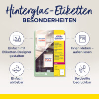 AVERY Zweckform Hinterglas-Etiketten, 210 x 148 mm, weiß
