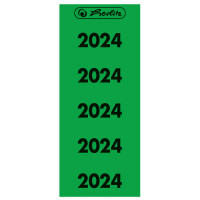 herlitz Ordner-Inhaltsschild Jahreszahl 2024, grün