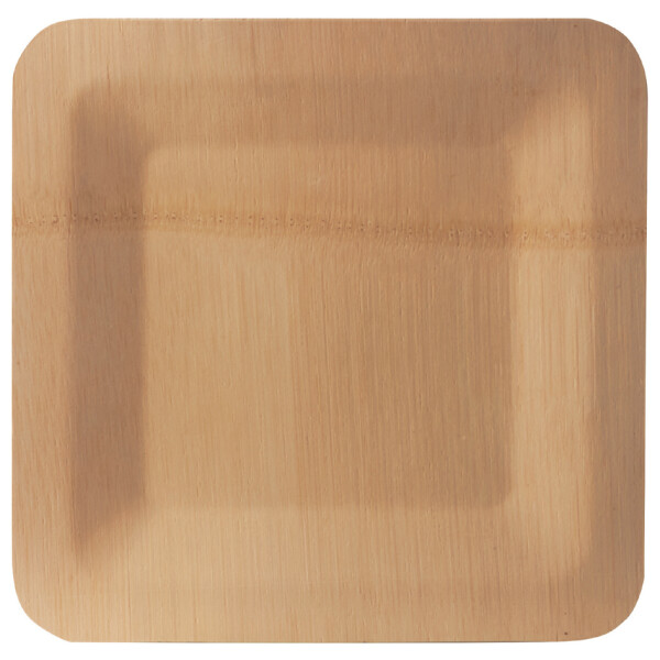 PAPSTAR Bambus-Teller "pure", eckig, 230 x 230 mm, 10er | Kopierpapier.at