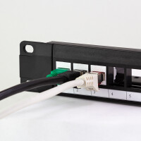 LogiLink 19" Keystone Patch Panel, 24 Port, schwarz