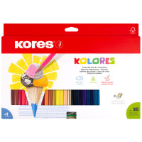 Kores Dreikant-Buntstifte "Kolores", 12er Karton-Etui