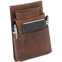 Alassio Gürteltasche für Kellnerbörse, Hunter-Leder, grau
