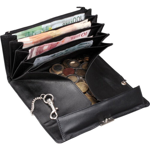 Alassio Kellnerbörse, aus Nappa Leder, schwarz