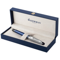 WATERMAN Füllhalter Expert Deluxe, metall - blau C.C.