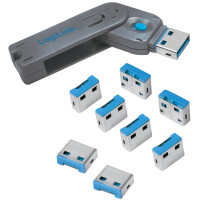 LogiLink USB Sicherheitsschloss, 1 Schlüssel 8 Schlösser