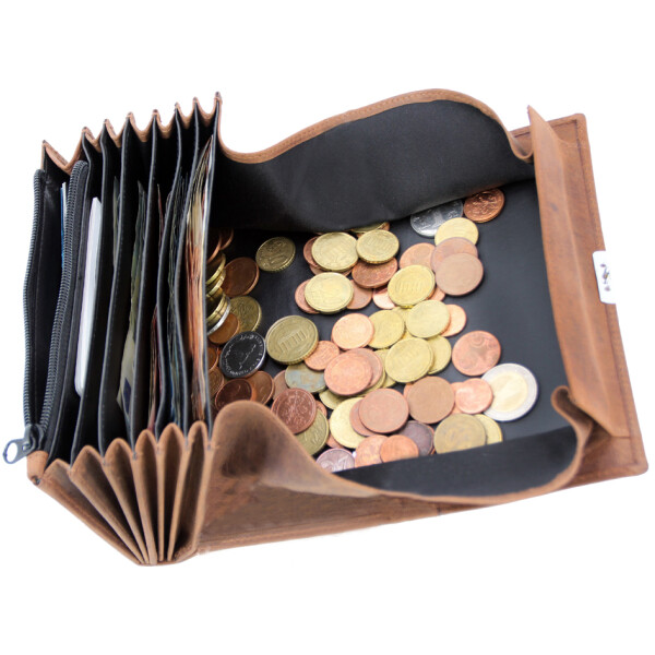 Alassio Kellnerbörse, aus Hunter-Leder, braun