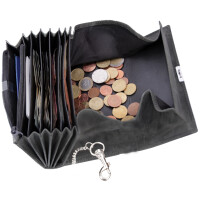 Alassio Kellnerbörse, aus Hunter-Leder, grau