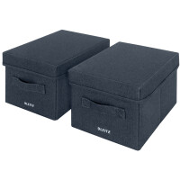 LEITZ Ablagebox aus Stoff, Größe S, 2er Set,...