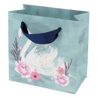 SUSY CARD Geschenktüte "Swan lake light blue"