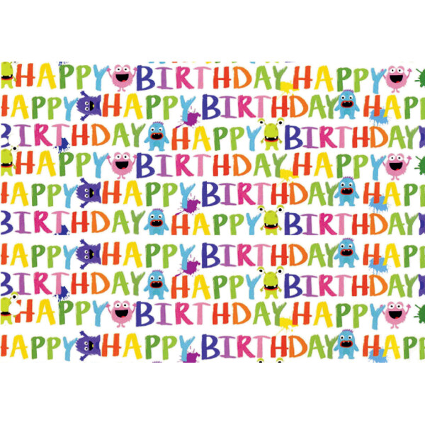 SUSY CARD Geschenkpapier "Birthday Dinos", auf Rolle