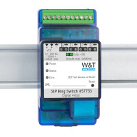 W&T SIP Ring Switch 4xOut, 10 100 BaseT, blau