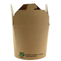 PAPSTAR Snackbox "pure", eckig, 230 ml, braun