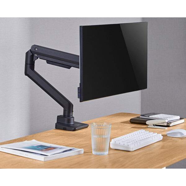 LogiLink Monitorarm, Arml&auml;nge: 473 mm, schwarz