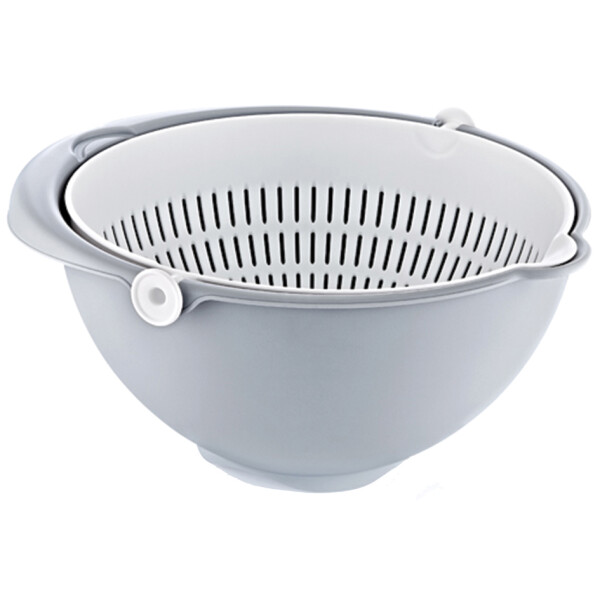 keeeper 2in1 Schüssel-Sieb "stella", groß, nordic-blue