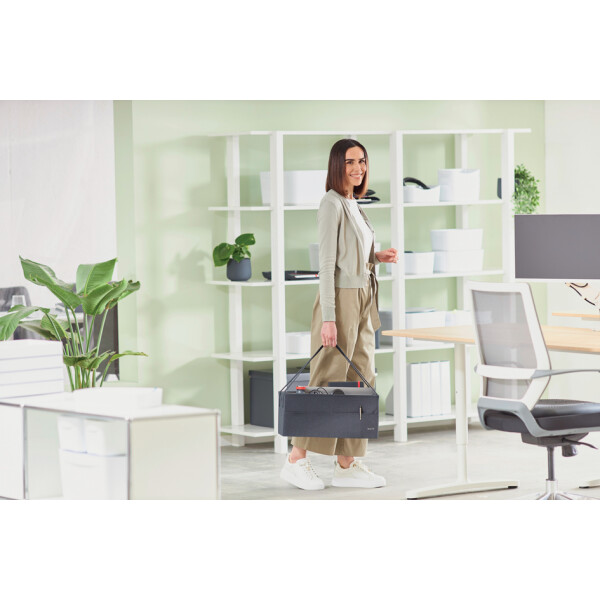 LEITZ Aufbewahrungstasche Desk Sharing, aus Stoff, samtgrau