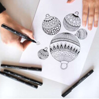 uni-ball Fineliner uni pin, 14er Metalletui